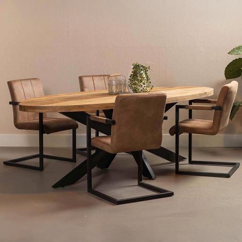 Eettafel Ovaal Oscar 160x90 cm, Huis en Inrichting, Tafels | Eettafels, 50 tot 100 cm, 150 tot 200 cm, Ovaal, Nieuw, Overige houtsoorten