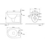 Wandcloset One-Pack Messi Kiwa + Zitting Wit, Doe-het-zelf en Verbouw, Ophalen of Verzenden, Nieuw