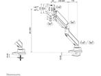 Neomounts DS70PLUS-450BL1 - Bureaumount - Full motion voor, Computers en Software, Monitoren, Verzenden, Zo goed als nieuw, Neomounts