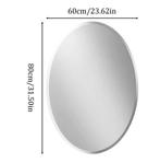 Ovale Wandspiegel zonder Frame met Facetrand, Verzenden, Nieuw