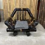 Outlet - Big bamboe stoel Hennie - Donker, Tuin en Terras, Schuttingen, Verzenden, Nieuw