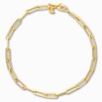 Gouden Paperclip armband 9K 3,25 mm, Verzenden, Nieuw, Goud, Goud