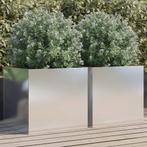 vidaXL Plantenbakken 2 st 49x47x46 cm roestvrij staal, Verzenden, Nieuw, Metaal