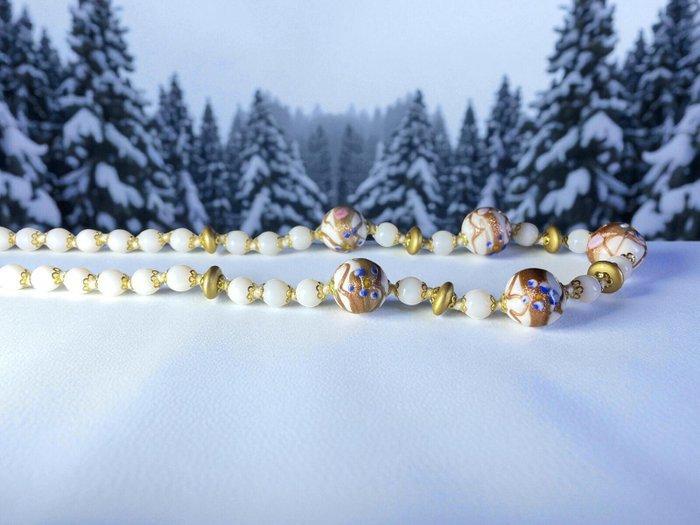 vetro di Murano - Halsketting - Vuurgedecoreerd glas, Antiek en Kunst, Antiek | Glas en Kristal