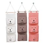 Wand- of deur organizer met beertjes gezicht en 3 opbergvakk, Verzenden, Nieuw, Overige typen