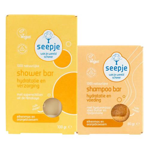 Seepje Eikenmos en Neroli Shampoo Bar en Shower Bar Pakket, Sieraden, Tassen en Uiterlijk, Uiterlijk | Haarverzorging, Nieuw, Verzenden