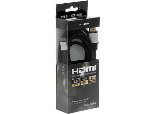 HDMI naar HDMI-mini Kabel 1,5M - Silver Series, Audio, Tv en Foto, Audiokabels en Televisiekabels, 2 tot 5 meter, HDMI-kabel, Nieuw