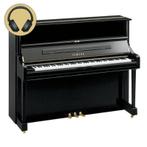 Yamaha U1 SH3 PE messing silent piano (zwart hoogglans), Muziek en Instrumenten, Piano's, Nieuw