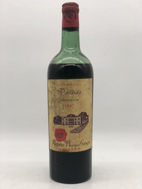 1 x 75cl Chateau Pailhas St.Emilion 1947 (Bordeaux, rood), Verzamelen, Wijnen, Frankrijk, Rode wijn, Nieuw, Ophalen of Verzenden