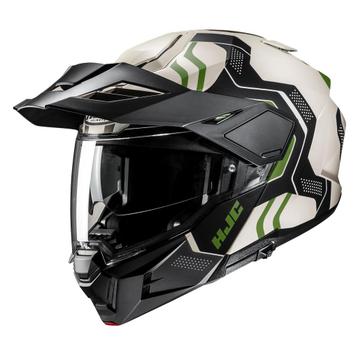HJC i80 Velly Zwart Wit Groen Adventure Motorhelm beschikbaar voor biedingen