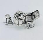 Wang Hing - Pot - .900 zilver - Mosterdpot als riksja, Antiek en Kunst