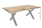 Massieve eettafel INFINITY HOME 160cm naturel zwart, Huis en Inrichting, Tafels | Eettafels, Ophalen of Verzenden, Nieuw