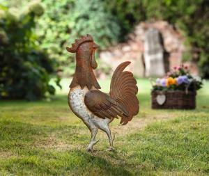 Gazonsteker haan 37x51 cm, Tuin en Terras, Tuinwanddecoratie, Verzenden