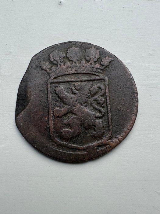 Nederland, Holland voc duit 1734 (Zonder Minimumprijs), Postzegels en Munten, Munten | Nederland