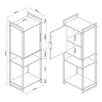 Badkamerkast Namsskogan kolomkast 115x35x25 cm walnootkleuri, Verzenden, Nieuw