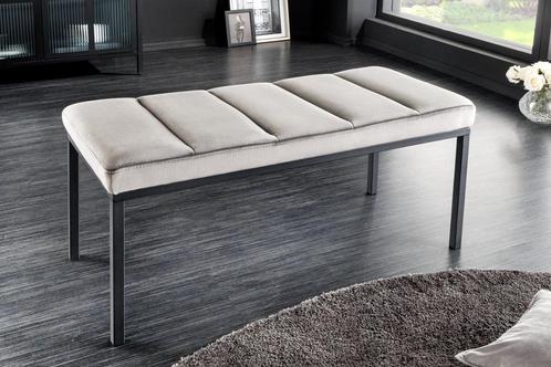 Design bank PETIT BEAUTE 80cm grijs fluweel zwart frame -, Huis en Inrichting, Banken | Bankstellen, Ophalen of Verzenden
