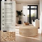 2dekans | tectake® Handgemaakte Poef Banno Elipse – Ronde, Ophalen of Verzenden, Zo goed als nieuw