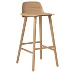 20% Korting | Muuto Nerd Barkruk, Verzenden, Zo goed als nieuw, Hout, 60 tot 90 cm