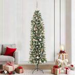 vidaXL Kunstmatige slanke kerstboom met 300 LED Groen 210 cm, Diversen, Kerst, Verzenden, Nieuw