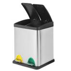 Prullenbak - Afvalbak - Vuilnisbak - 16 Liter - Zilver - Jag, Verzenden, Zo goed als nieuw