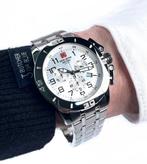 Swiss Alpine Military 7063.9133 heren horloge, Sieraden, Tassen en Uiterlijk, Horloges | Heren, Nieuw, Overige merken, Staal, Staal
