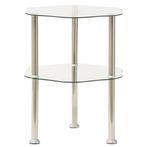 vidaXL Bijzettafel 2-laags 38x38x50 cm gehard glas, Huis en Inrichting, Tafels | Bijzettafels, Verzenden, Nieuw