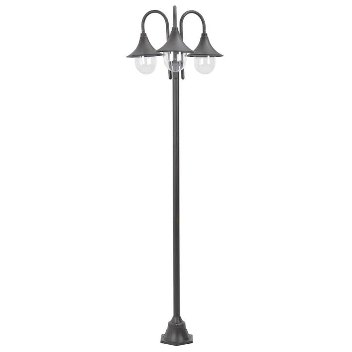 vidaXL Paalverlichting tuin E27 220 cm aluminium brons, Tuin en Terras, Buitenverlichting, Staande lamp, Nieuw, Aluminium, Verzenden