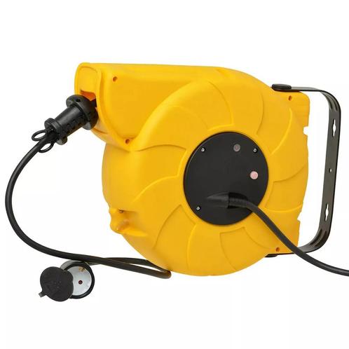 Stroomkabelhaspel autom. oprolbaar 11+2Mtr 3x1,5MM, Doe-het-zelf en Verbouw, Elektra en Kabels, Nieuw, Verzenden