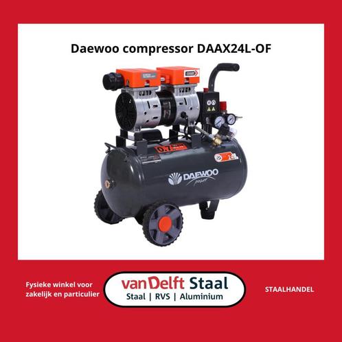 Daewoo compressor DAAX24L-OF nieuw €150,-, Doe-het-zelf en Verbouw, Compressors, Minder dan 25 liter, 6 tot 10 bar, Olievrij, Minder dan 200 liter/min