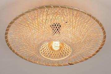 Rietveld Plafondlampen - Bruin, Naturel - Hout, Rotan beschikbaar voor biedingen