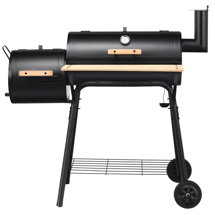 LIVSK BBQ Houtskoolgrill met Deksel - Met Smoker en Ingebouw, Tuin en Terras, Vuurtafels, Nieuw, Verzenden