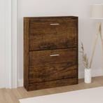 vidaXL Schoenenkast 59x17x81 cm bewerkt hout gerookt, Huis en Inrichting, Kasten | Schoenenrekken, Verzenden, Nieuw