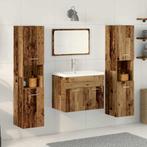 vidaXL 5-delige badkamer set Oude Hout Geengineerd Hout, Verzenden, Nieuw