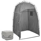 vidaXL Kampeertoilet met tent draagbaar 10 + 10 L, Caravans en Kamperen, Kampeeraccessoires, Verzenden, Nieuw