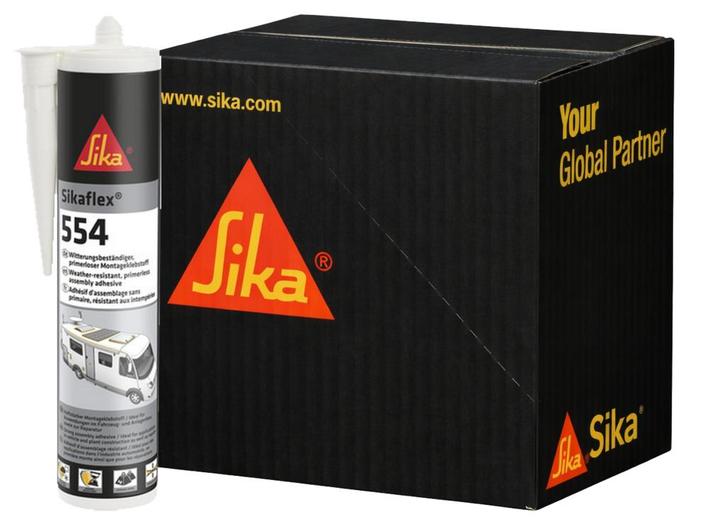 Sika Industrie Sikaflex 554 12 stuks, 300 ml, zwart, patroon, Doe-het-zelf en Verbouw, Isolatie en Afdichting, Nieuw, Verzenden