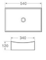 Wiesbaden Slide opzetwastafel 550x350x120mm, Doe-het-zelf en Verbouw, Ophalen of Verzenden, Nieuw