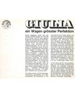 1970 ALFA ROMEO GIULIA BROCHURE DUITS, Boeken, Auto's | Folders en Tijdschriften, Nieuw, Alfa Romeo, Author