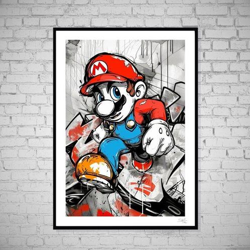 SKE - SET OF 2 - Mario & Peach STREET, Antiek en Kunst, Kunst | Schilderijen | Modern