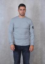-30% Calvin Klein  Calvin Klein Badge waffle ls tee  maat XS, Verzenden, Nieuw, Grijs