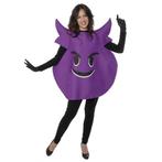 Paarse duivel emoticon kostuum voor volwassenen - Funny ov.., Ophalen of Verzenden, Nieuw