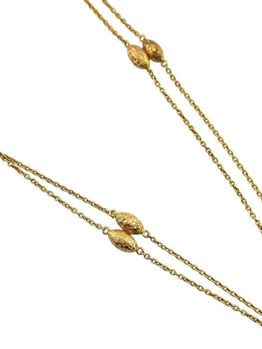 Halsketting - 18 karaat Geel goud, 18K Geelgouden Ketting, Sieraden, Tassen en Uiterlijk, Kettingen