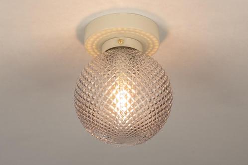 Rietveld Plafondlampen - Beige, Zand - Glas, Metaal, Huis en Inrichting, Lampen | Plafondlampen, Verzenden
