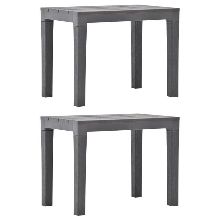 vidaXL Tuinbanken 2 st kunststof mokka, Tuin en Terras, Tuinbanken, Nieuw, Kunststof, Verzenden