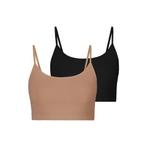 Lascana Bustier van elastisch katoen (2-delig, Set van 2), Verzenden
