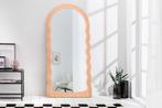 Design Wandspiegel WAVE 160cm abrikoos pastel ronde, Huis en Inrichting, Woonaccessoires | Spiegels, Ophalen of Verzenden, Nieuw