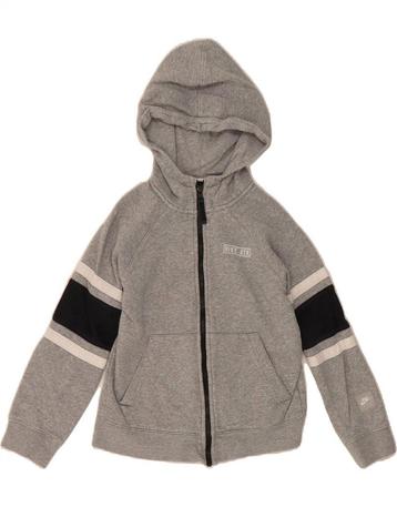 NIKE Boys Zip Hoodie Sweater 8-9 Years Small Grey beschikbaar voor biedingen