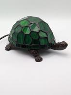 Lamp - Brons, Glas - Tortuga Tiffany groen, Antiek en Kunst