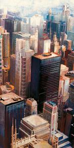 Kunstdruk Wulf Reinshagen - Chicago II 50x100cm, Huis en Inrichting, Verzenden, Nieuw