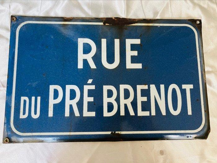 Frans straatnaam bord emaille - Emaille bord - Emaille, Antiek en Kunst, Antiek | Wandborden en Tegels