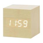 Houten Digitale LED Klok - Wekker Alarm  Snooze Helderheid, Verzenden, Nieuw